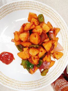 A picture of Chilli idli.