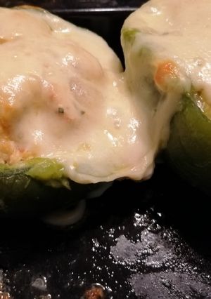Una foto de Zapallitos rellenos de pollo con muzarella