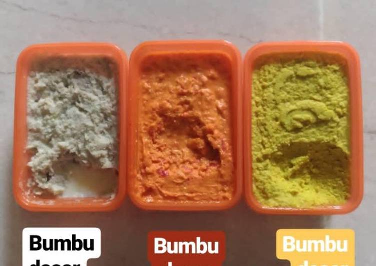 Resep Bumbu  dasar  merah putih kuning  basic seasoning 