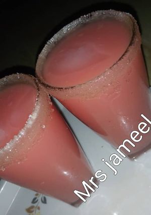 A picture of Water melon juice by Mrs jameel's kitchen.