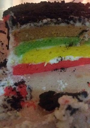 Foto resep Rainbow cake Juara👍😋😘