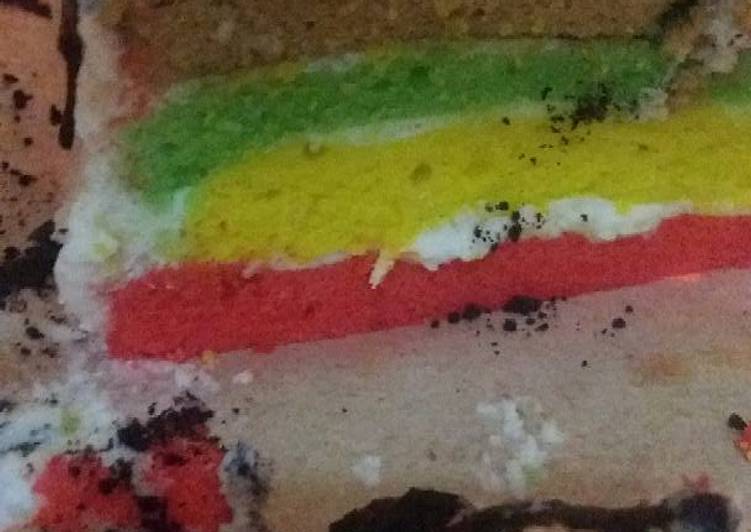 Rainbow cake Juara👍😋😘