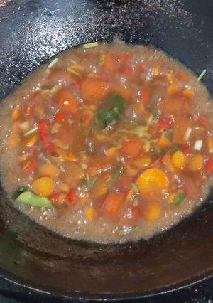 Foto resep Tumis tetelan salmon pedas