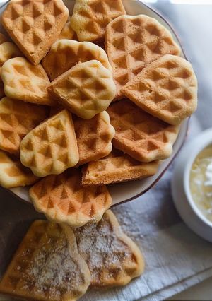 Keksz és gofri között - édes tallér recept fotója