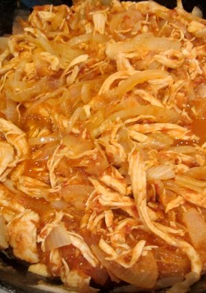 Una foto de Tinga de pollo