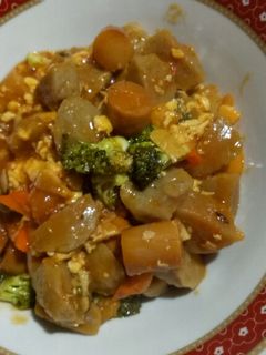 Foto resep Sosis bakso bumbu asam manis pedas