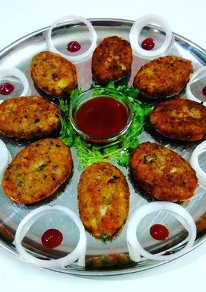 A picture of Veg cutlets.