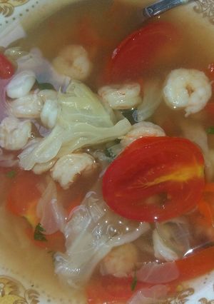 Foto resep Sup Udang pedas segar
