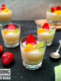 Foto resep Puding Susu Buah