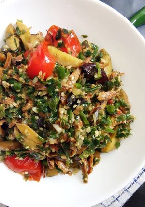 Foto resep Balado jengkol + teri (cabe ijo)