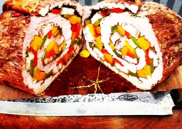 Lagarto Recheado com Bacon, Legumes e especiarias - Tudogosreceitas