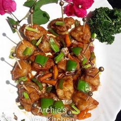 A picture of Idli manchurian.