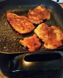 Bistec empanado con huevo