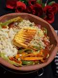 Veg Sizzler with Paneer Steak and creamy Pasta