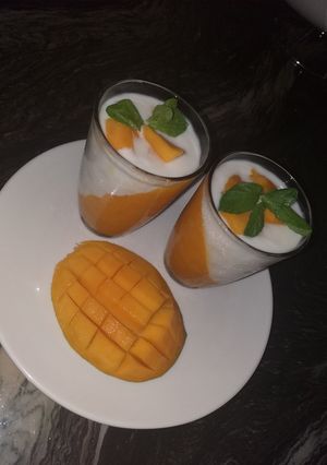A picture of Mango panacotta.