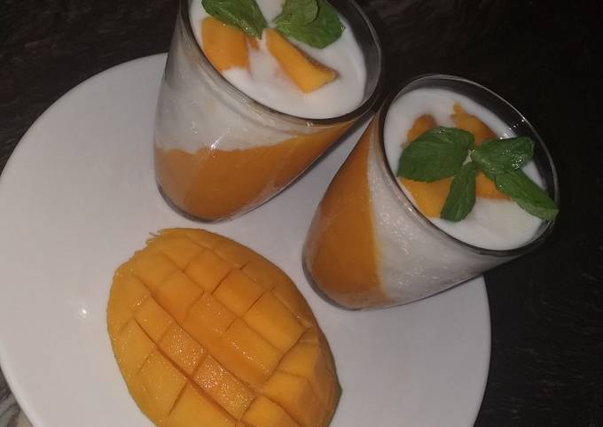 Recipe of Exotic Mango panacotta for Diet Food