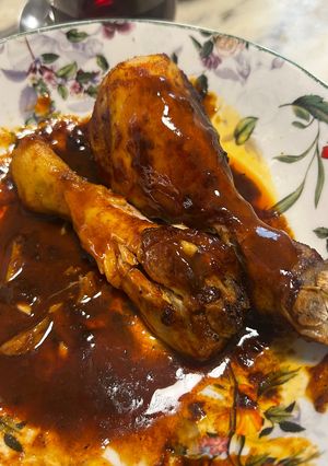 Foto di Cosce di pollo al forno con polvere di peperoni cruschi