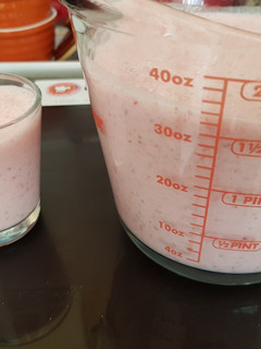 A picture of My Strawberry & Linseed and Goji Berries Milkshake.