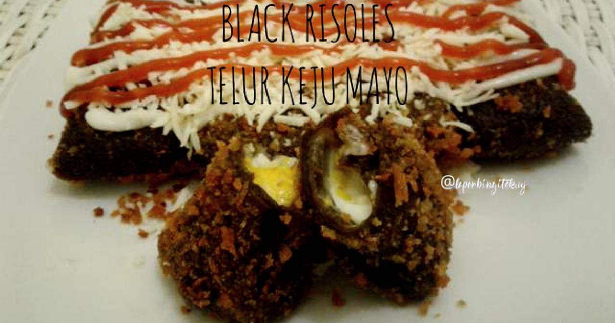  Resep  Black Risoles Telur  Keju Mayo Cemilan gurih Risol 