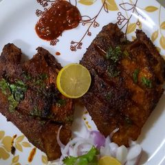 A picture of Pomfret Tawa Fry.