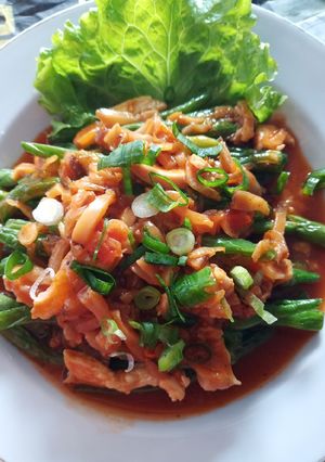 Foto resep Buncis pedas bumbu ebi