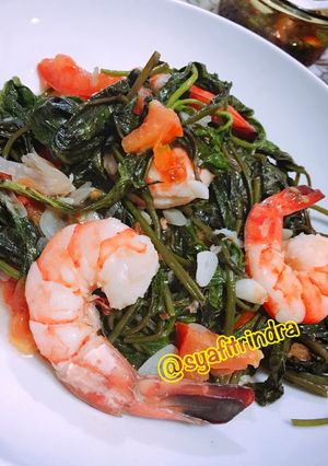 Foto resep Cah kangkung udang saos tiram