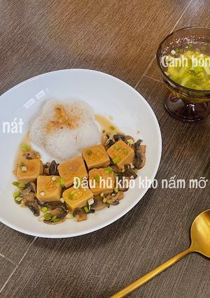 Hình của món Đậu hũ khô kho nấm mỡ - ăn dặm.