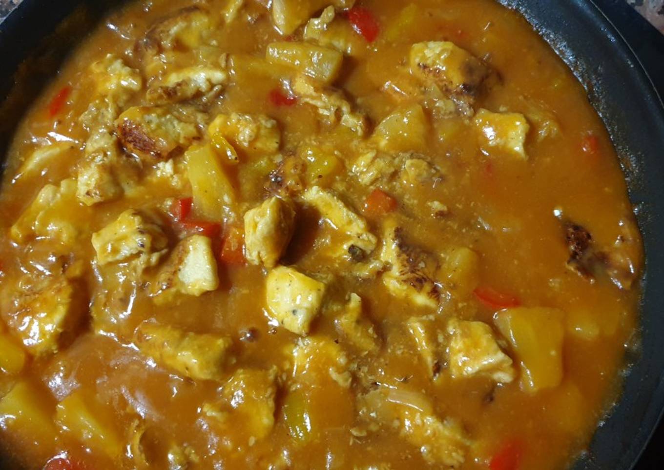 Pollo con salsa agridulce de ananá