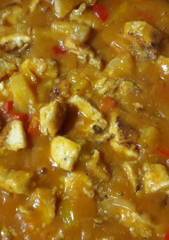 Una foto de Pollo con salsa agridulce de ananá