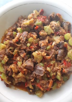 Foto resep Tumis Pare Ampela Ayam Kampung mix kelapa sengara