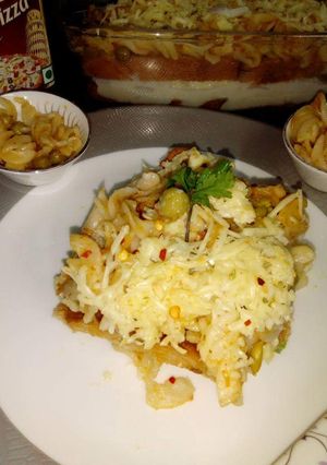 A picture of Baked pasta Lasaniya.