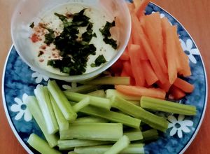 Una foto de Hummus de garbanzo