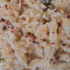 A picture of Creamy cheesy Rice.