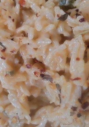 A picture of Creamy cheesy Rice.