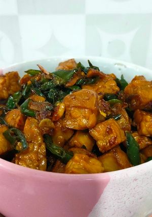 Foto resep Tumis tempe cabe hijau