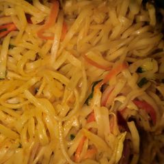 A picture of Cheesy spaghetti.