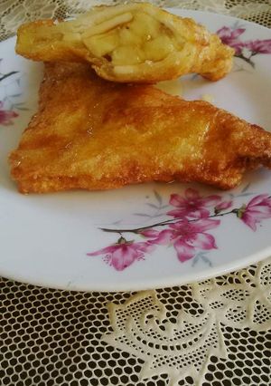 Foto resep Samosa pisang keju saus madu