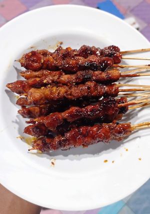 Foto resep Sate ayam sambal saos kecap pedas
