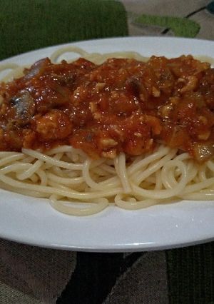 Foto resep Spaghetty ayam jamur