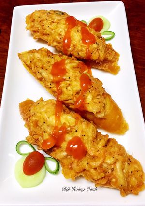 Hình của món Bánh Tép Riêu Chên Giòn.