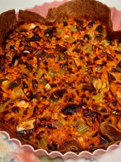 Una foto de Falsa quiche integral en airfryer