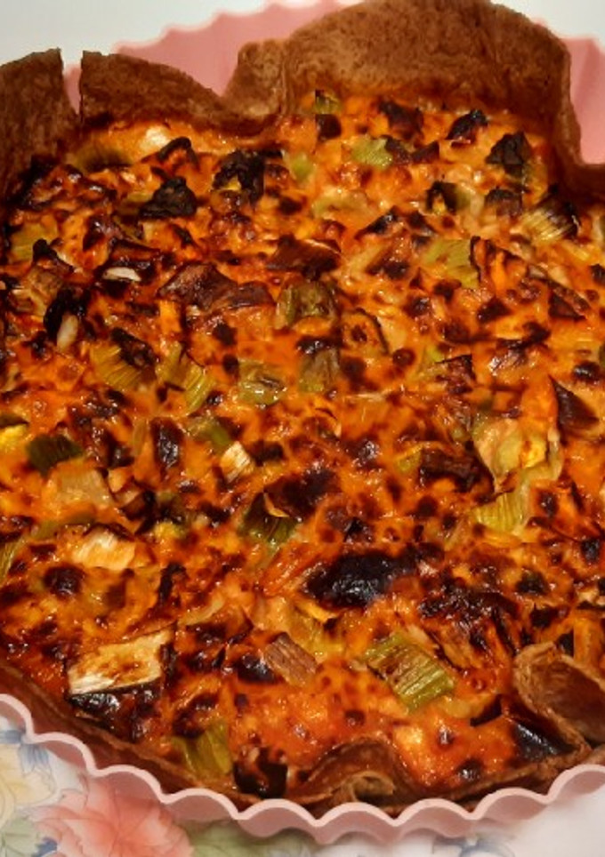 Una foto de Falsa quiche integral en airfryer