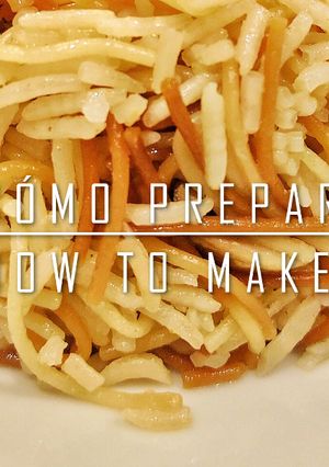 Una foto de Arroz con fideos y hongos | Fácil de hacer