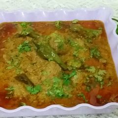 A picture of Hyderabadi Mirch Gosht.