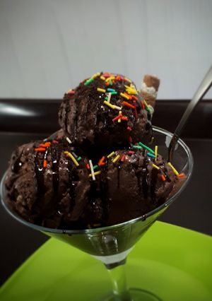 عکسی از دستور بستنی نوتلا الی