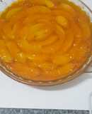 Postre de vainillas, flan y gelatina