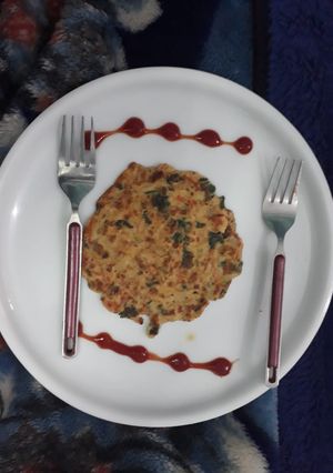 A picture of Egg wheat flour chilla.
