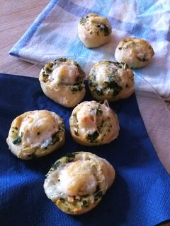 Spenótos-sonkás minicsiga recept fotója