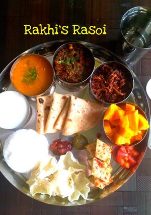 A picture of Lunch Thali.