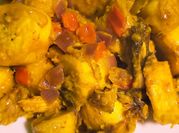 A picture of plantain and fish